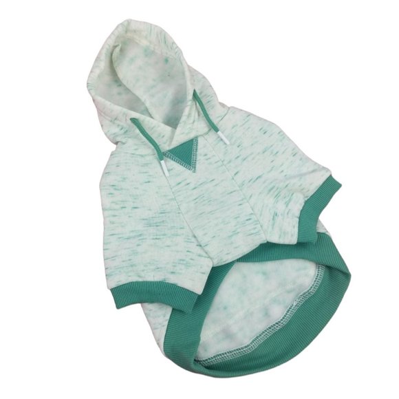 YOULY Trailblazer Dog Medium Teal Space Dye Hoodie with Pocket New - Picture 2 of 4